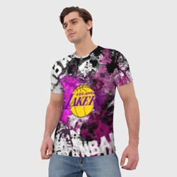 Мужская футболка 3D Лос-Анджелес Лейкерс, Los Angeles Lakers - фото 2