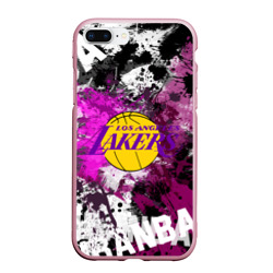 Чехол для iPhone 7Plus/8 Plus матовый Лос-Анджелес Лейкерс, Los Angeles Lakers