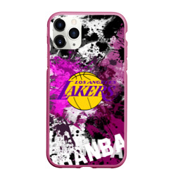 Чехол для iPhone 11 Pro Max матовый Лос-Анджелес Лейкерс, Los Angeles Lakers