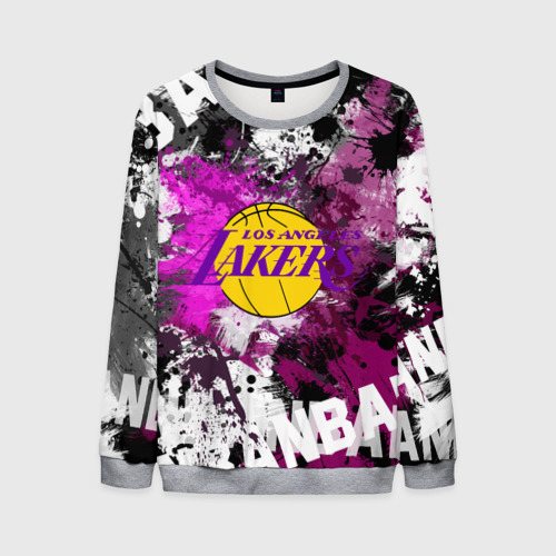 Мужской свитшот 3D Лос-Анджелес Лейкерс, Los Angeles Lakers, цвет меланж