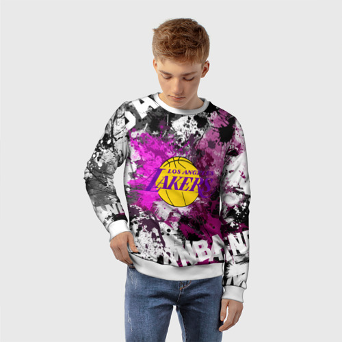 Детский свитшот 3D Лос-Анджелес Лейкерс, Los Angeles Lakers, цвет 3D печать - фото 3
