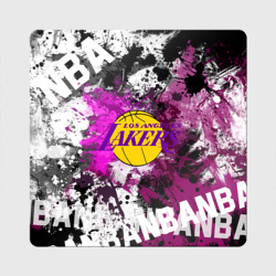 Магнит виниловый Квадрат Лос-Анджелес Лейкерс, Los Angeles Lakers