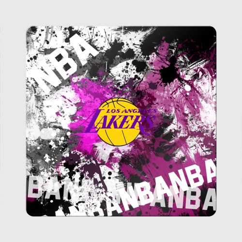 Магнит виниловый Квадрат Лос-Анджелес Лейкерс, Los Angeles Lakers