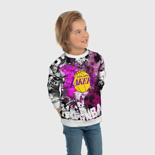Детский свитшот 3D Лос-Анджелес Лейкерс, Los Angeles Lakers, цвет 3D печать - фото 5