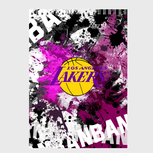 Скетчбук Лос-Анджелес Лейкерс, Los Angeles Lakers, цвет белый