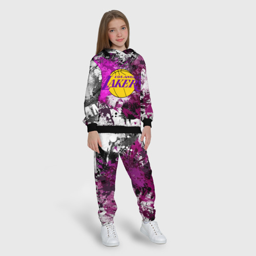 Детский костюм с толстовкой 3D Лос-Анджелес Лейкерс, Los Angeles Lakers, цвет черный - фото 5