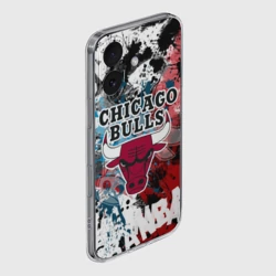 Чехол для iPhone 16 силиконовый с защитой камеры Чикаго Буллз - фото 2
