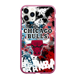 Чехол для iPhone 11 Pro Max матовый Чикаго Буллз