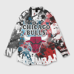 Мужская рубашка oversize 3D Чикаго Буллз