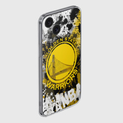 Чехол для iPhone 15 силиконовый с защитой камеры Голден Стэйт Уорриорз - фото 2