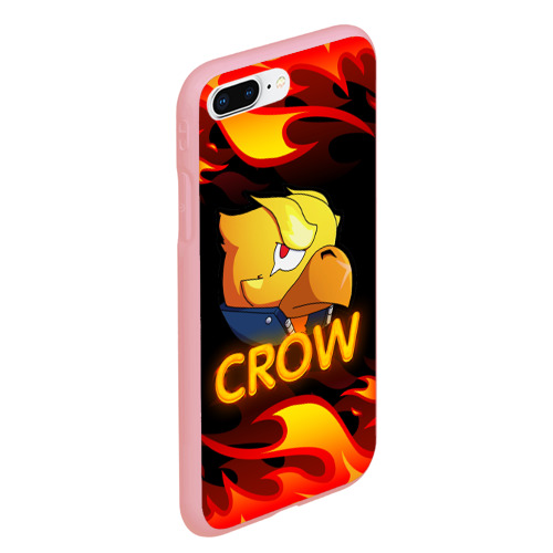 Чехол для iPhone 7Plus/8 Plus матовый Crow Brawl Stars, цвет баблгам - фото 3
