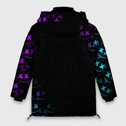 Женская зимняя куртка Oversize Marshmello neon неон, цвет черный - фото 2