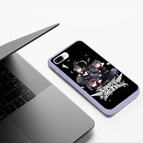 Чехол для iPhone 7Plus/8 Plus матовый Babymetal, цвет светло-сиреневый - фото 5
