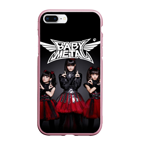 Чехол для iPhone 7Plus/8 Plus матовый Babymetal, цвет розовый