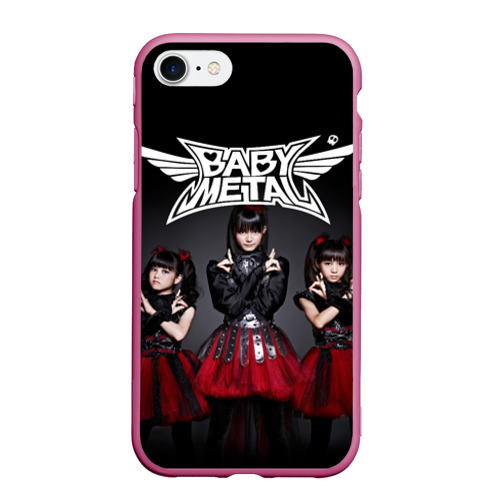 Чехол для iPhone 7/8 матовый Babymetal, цвет малиновый