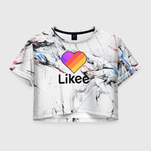 Женская футболка Crop-top 3D LIKEE Фото 01 Женская футболка Crop-top 3D LIKEE Фото 01