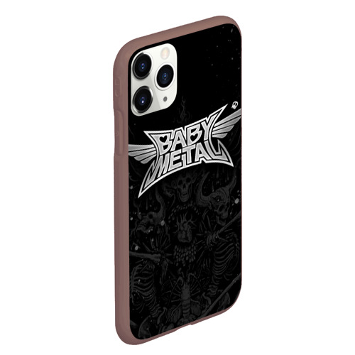 Чехол для iPhone 11 Pro Max матовый Babymetal, цвет коричневый - фото 3