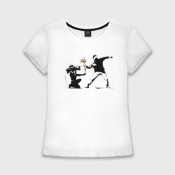 Женская футболка хлопок Slim Banksy