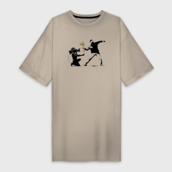 Платье-футболка хлопок Banksy