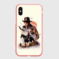 Чехол для iPhone XS Max матовый Red dead Redemption 2 Art