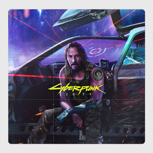 Магнитный плакат 3Х3 CYBERPUNK 2077 - КИАНУ