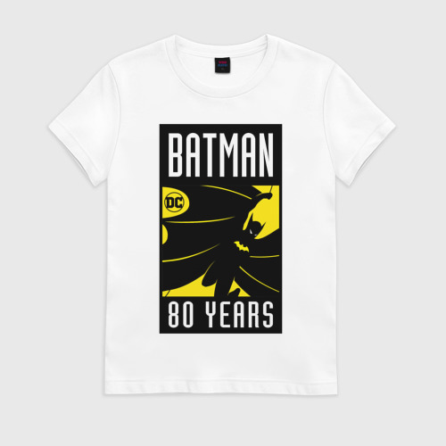 Женская футболка хлопок Batman. 80 years Фото 01 Женская футболка хлопок Batman. 80 years Фото 01