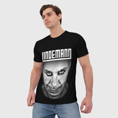 Мужская футболка 3D с принтом Lindemann, фото на моделе #1