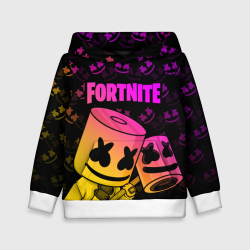 Детская толстовка 3D FORTNITE MARSHMELLO, цвет белый