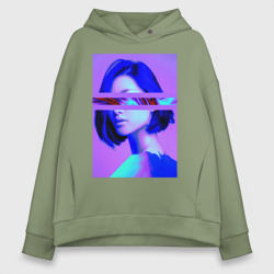 Женское худи Oversize хлопок Blurred visions