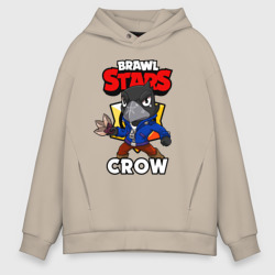 Мужское худи Oversize хлопок Brawl Stars crow