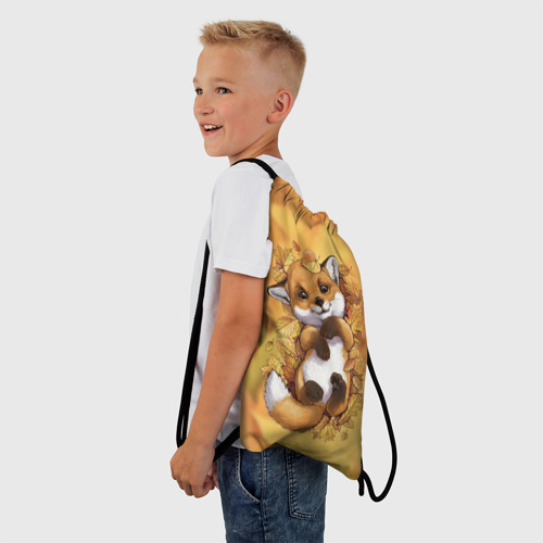 Рюкзак-мешок 3D Осенний лисёнок - фото 3