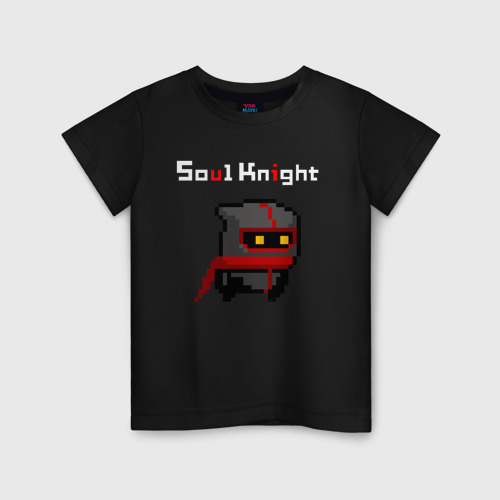 Детская футболка из хлопка с принтом Soul knight ассасин, вид спереди №1