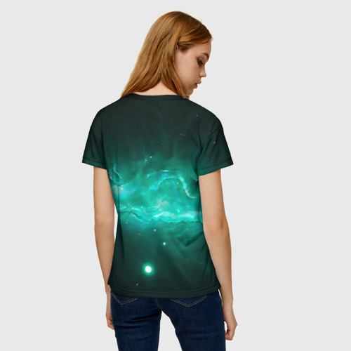 Женская футболка 3D с принтом Рыбалка на карпа, вид сзади #2