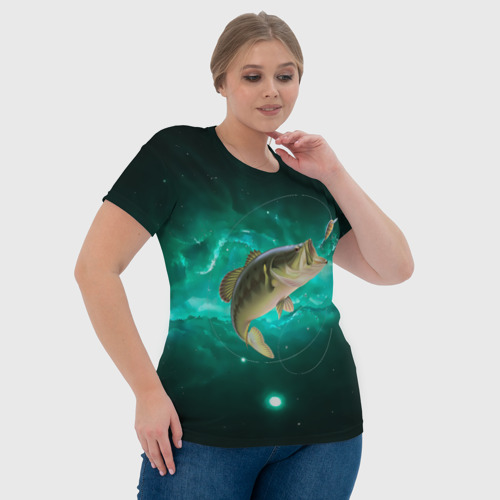 Женская футболка 3D с принтом Рыбалка на карпа, фото #4