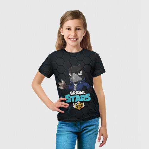 Детская футболка 3D Crow (Brawl Stars), цвет 3D печать - фото 5
