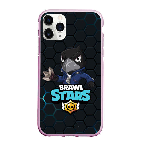 Чехол для iPhone 11 Pro Max матовый Crow (Brawl Stars), цвет розовый