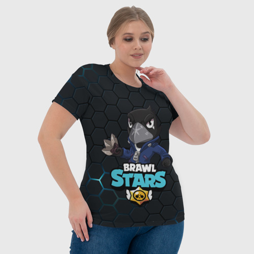 Женская футболка 3D Crow (Brawl Stars), цвет 3D печать - фото 6