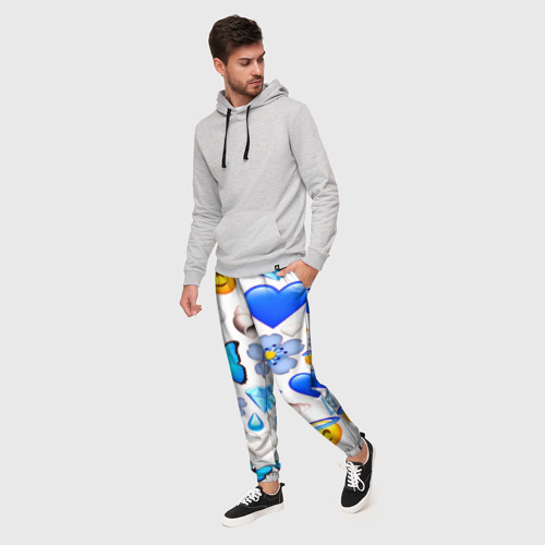 Мужские брюки 3D Смайлики, цвет 3D печать - фото 3