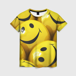 Женская футболка 3D Yellow smile