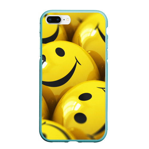 Чехол для iPhone 7Plus/8 Plus матовый Yellow smile, цвет мятный