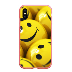 Чехол для iPhone XS Max матовый Yellow smile