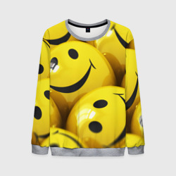 Мужской свитшот 3D Yellow smile