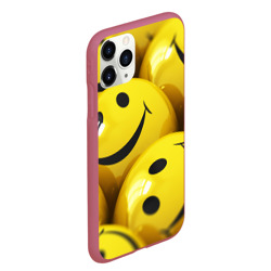 Чехол для iPhone 11 Pro Max матовый Yellow smile - фото 2
