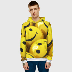 Мужская толстовка 3D Yellow smile - фото 2