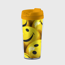 Термокружка-непроливайка Yellow smile
