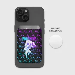 Картхолдер Magsafe магнитный Fortnite Marshmello neon Фортнайт - фото 2