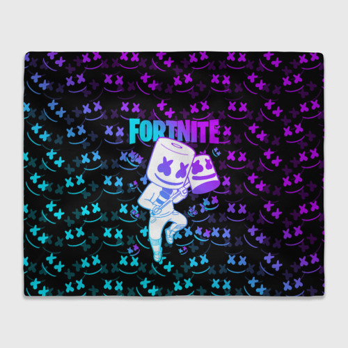 Плед 3D Fortnite Marshmello neon Фортнайт, цвет 3D (велсофт)