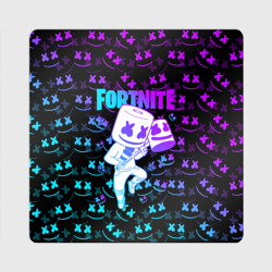 Магнит виниловый Квадрат Fortnite Marshmello neon Фортнайт