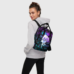 Женский рюкзак 3D Fortnite Marshmello neon Фортнайт - фото 2