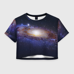 Женская футболка Crop-top 3D Галактика